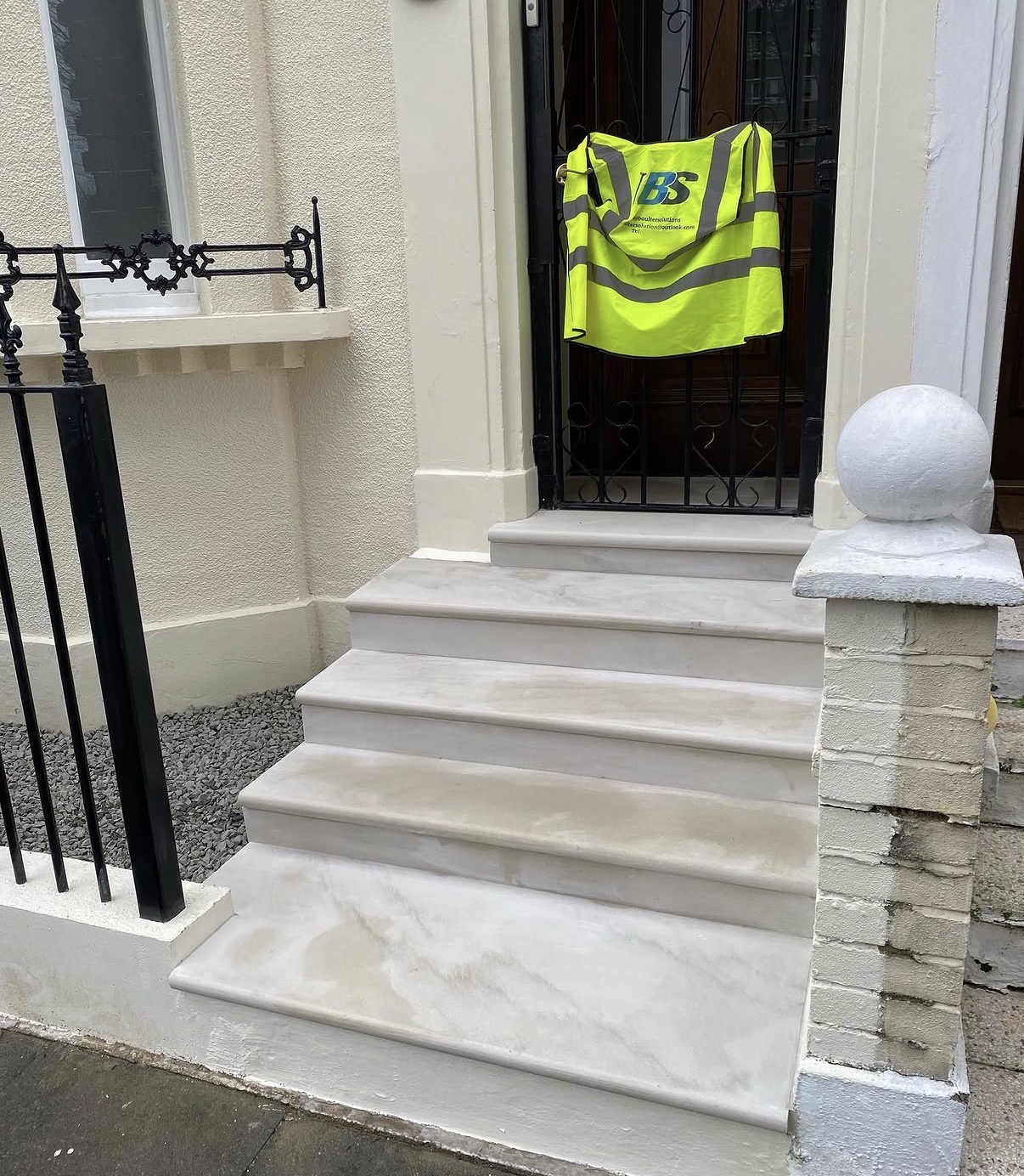 Marble stonework steps
