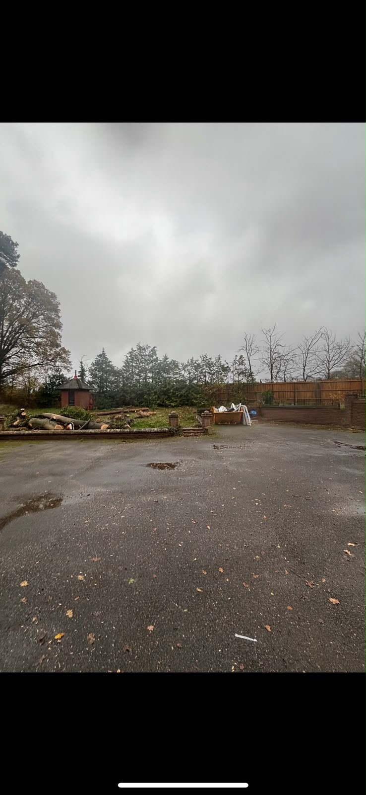 Cleared site after full vegetation removal